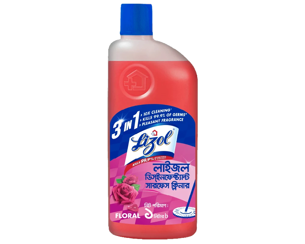 Lizol Disinfectant Floor & Surface Cleaner Floral 1L(±)25ml