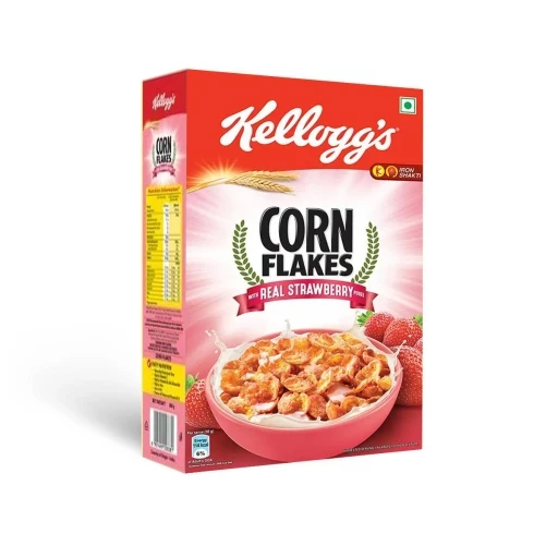 Kelloggs Corn Flakes Real Strawberry Puree Cereal -275/300g