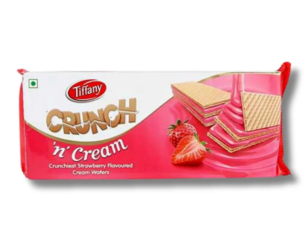 Tiffany Crunch Strawberry Cream Wafer 153(±)18gm