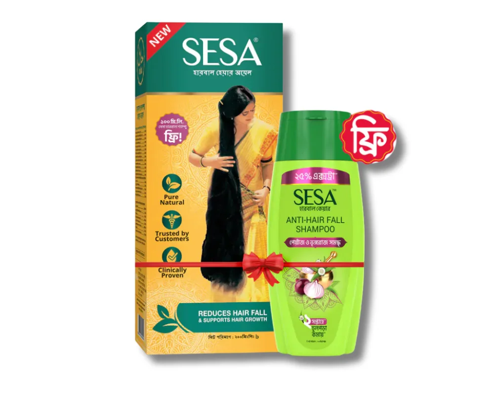 Sesa Hair Oil 200ml (Buy1 Get 100ml Shampoo Free)