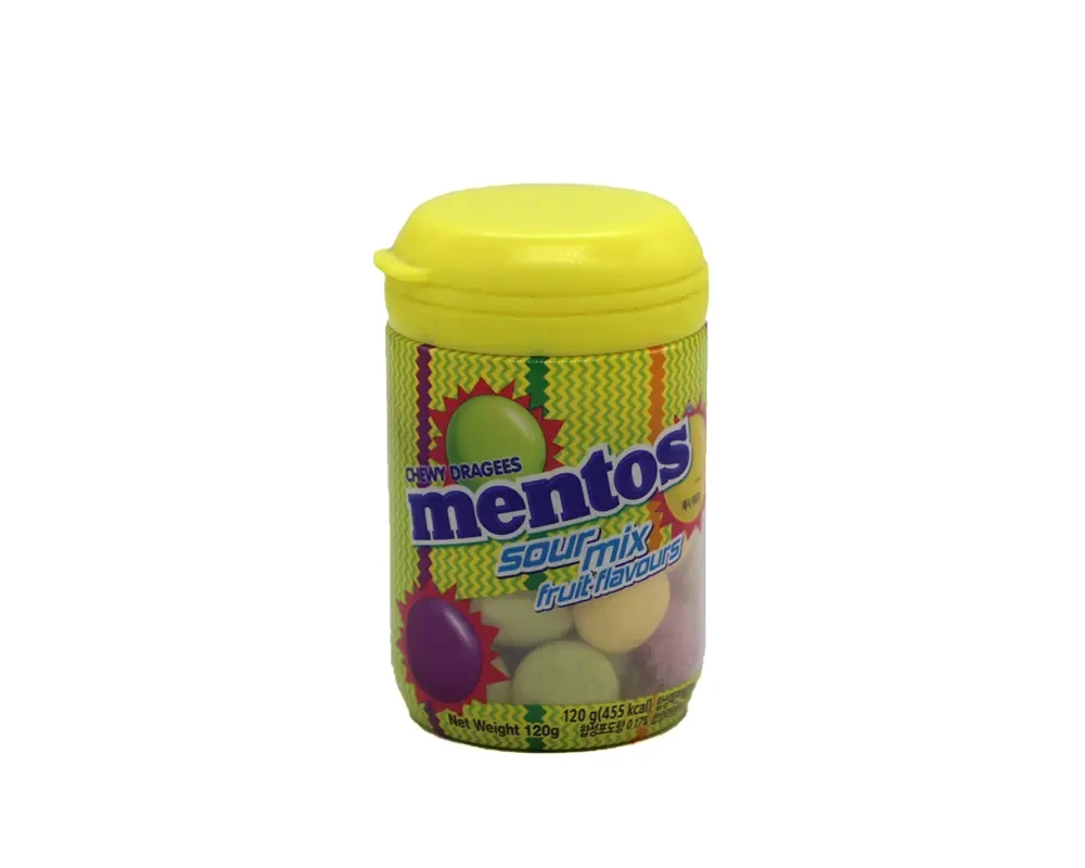 Chewy Dragees Mentos Sour Mix Fruit Flavours 120gm