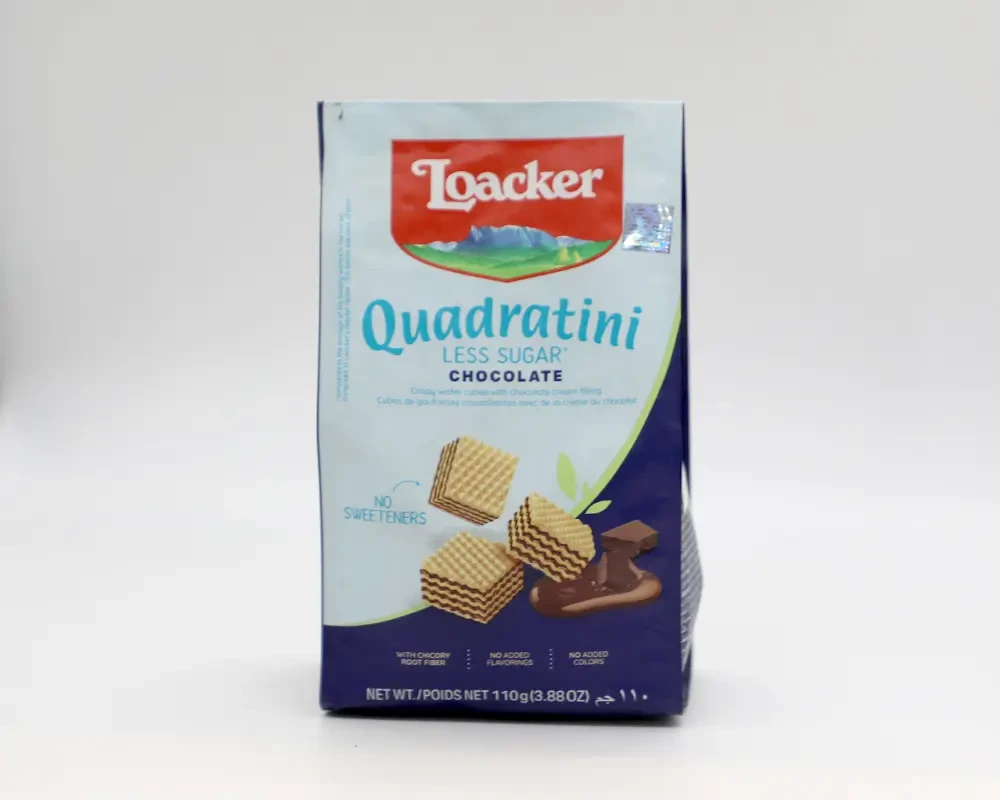 Loacker Quadratini Less Sugar Chocolate Wafer 110gm