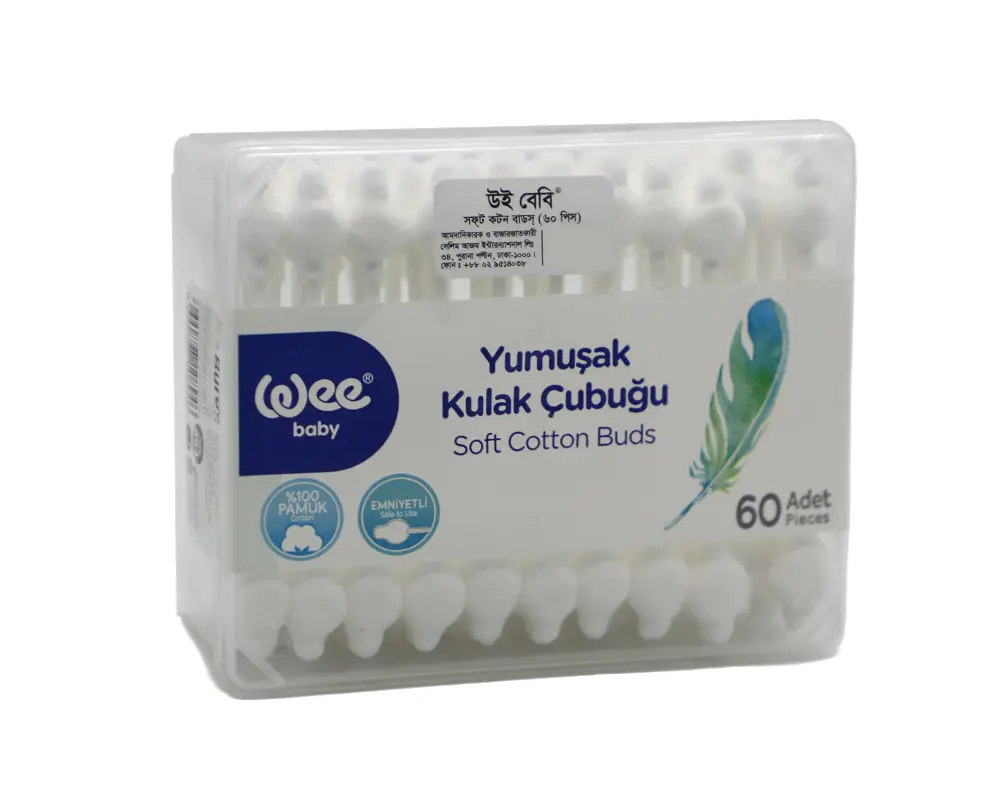 Wee Baby Soft Cotton Buds 60Pcs Turkey